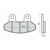 Pastiglie Freno RMS Organiche Sym Joyride 200cc Anteriore per SYM EURO MX 125 2002 - 2002
